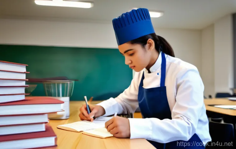 양식조리사 필기 시험 예상 문제 - **A determined culinary student studying for the updated Western Cuisine theory exam.**
* **Pr...